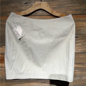 Free People Cream Pencil Skirt